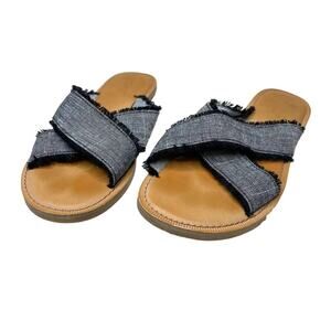 TOMS Viv Black Slide Sandals 7
